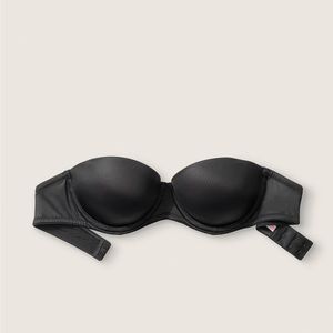PINK Victoria’s Secret Black Wear Everywhere Strapless Push-up‎ Bra
